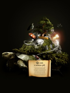 Огромная в обхвате черепаха обои