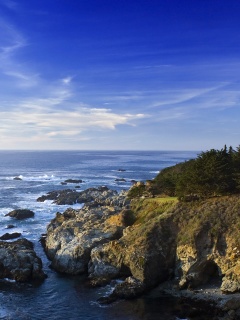 Скалистый берег обои