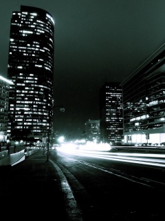 Ночные огни мегаполиса обои