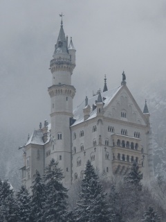 Заснеженный Нойшванштайн обои