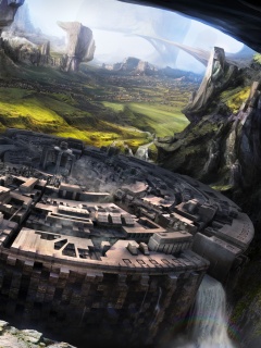 Город в скалах обои