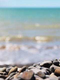 Пляж из гальки обои