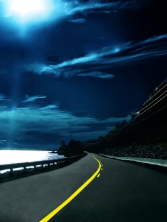 Ночная дорога обои