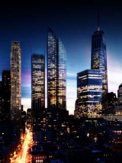 Ночной город обои