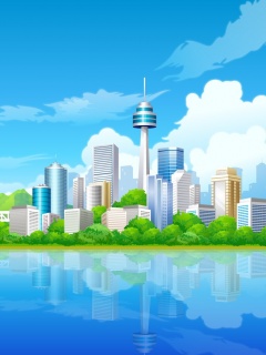 Рисунок города обои