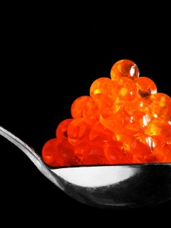 Ложка красной икры обои