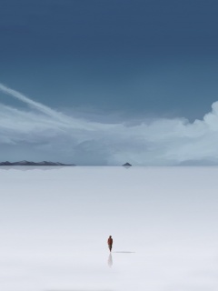 Человек и пустошь обои