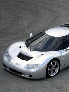 Красивый серебристый спорткар обои