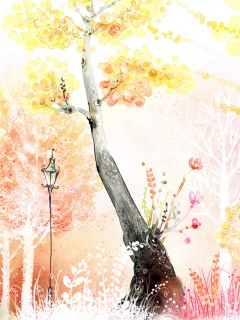 Фонари в парке обои