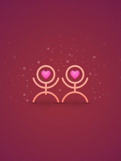 Влюблённые человечки обои