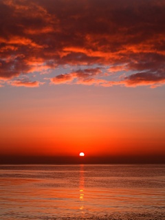 Багровый закат обои