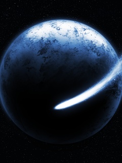 Комента облетает планету обои