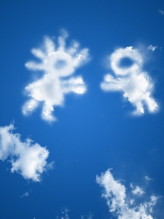 Фигуры из облакоа обои