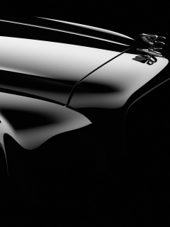 Капот чёрного авто обои