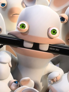 Кролик грызет кинект обои