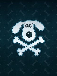 Громит и пересеченные кости обои