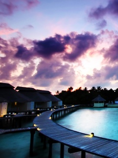 Бунгало на воде обои