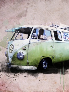 Фольксваген 56 года - лучший фургон для путешествий обои