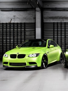 Черный и зеленый BMW M3 обои