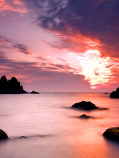 Закат на море обои