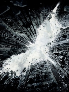 Темный рыцарь среди рушащегося мира обои