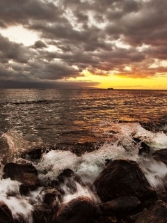 Неспокойно синее море.. обои