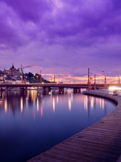 Набережная Стокгольма обои