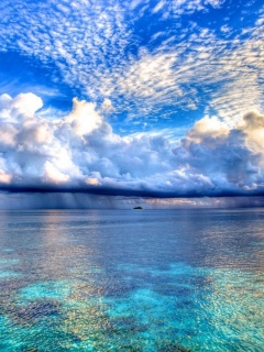 Тучи над морем обои