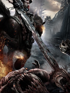 Темный рыцарь на демоническом коне обои