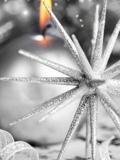 Новогодние игрушки и украшения обои