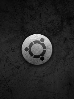 Логотип убунту из металла обои