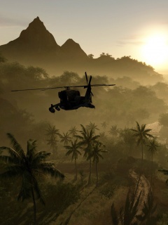 Вертолет над тропиками в crysis обои