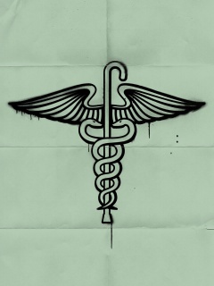 Змеи на трости — граффити обои