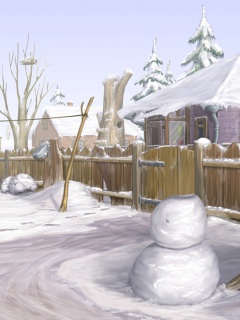 Снеговик обои