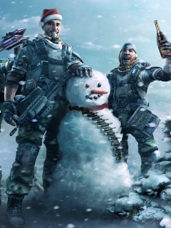 Новый год в шутере обои