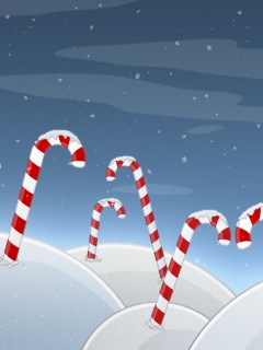 Леденцы в сугробах обои