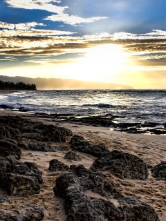 Закат на море обои