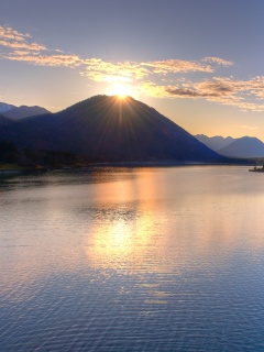 Закат в горах обои