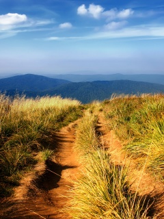 Дорога высоко в горах обои