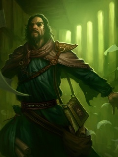 Маг в библиотеке обои