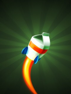 Молочная ракета обои