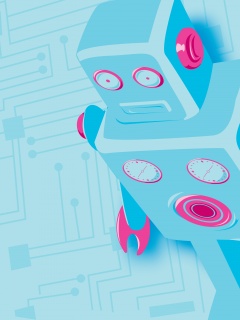 Векторный робот обои