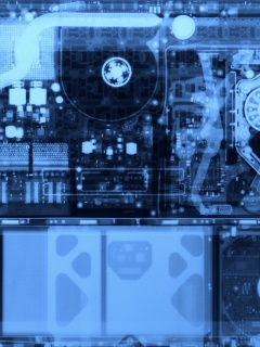 Рентгеновский снимок ноутбука обои