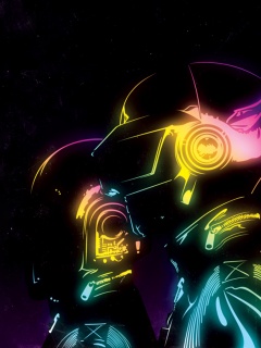 Яркий скетч Daft Punk обои