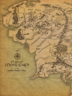 Карта Средиземья обои