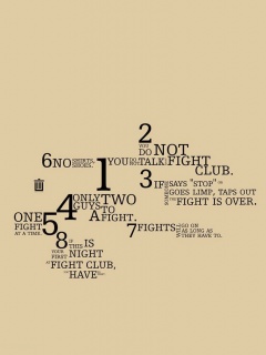 Правила бойцовского клуба обои