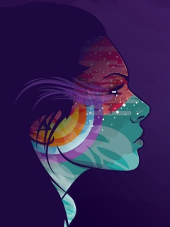 Профиль девушки обои