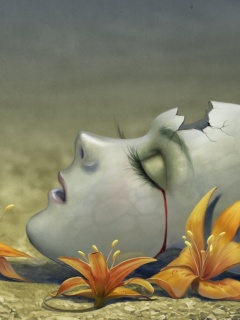 Разбитая маска обои