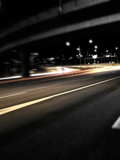 Дорога в ночном городе обои