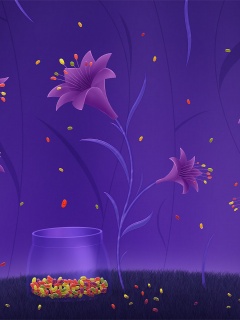 Волшебные цветы и конфетки обои